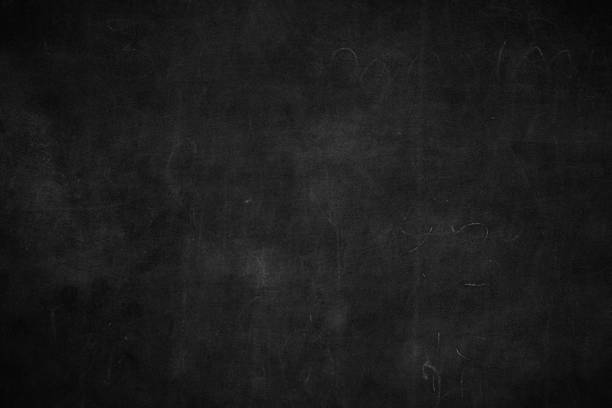 istock Blank front Real black chalkboard background texture in college concept for back to school kid wallpaper for create white chalk text draw graphic. Empty old back wall education blackboard. 1203642042