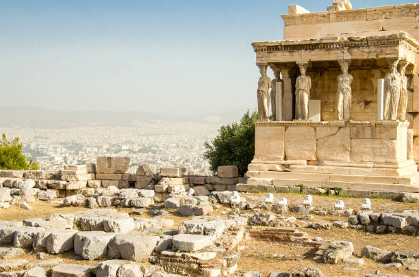istock Ancient Erechtheion temple on Acropolis hill in Athens, Greece 1203646863
