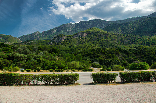 Beautiful view of Thermopylae mountain passage, Greece