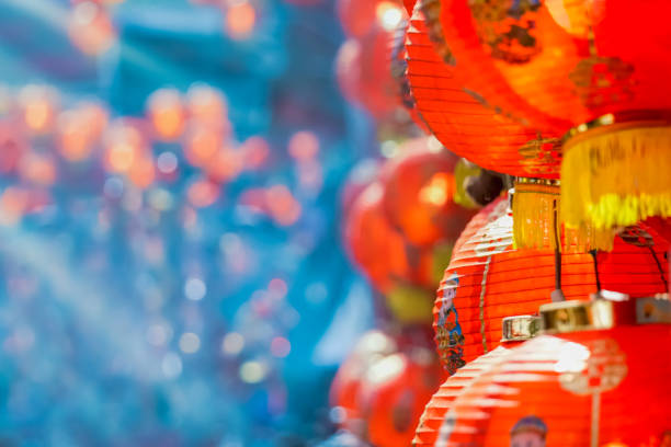 istock Chinese new year lanterns in chinatown. 1203650711