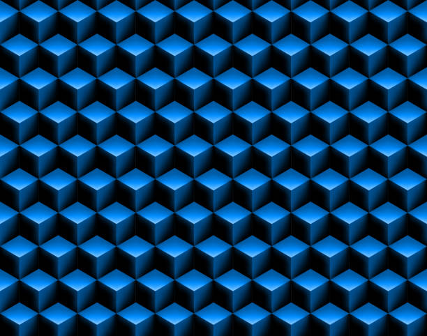 ilustrações de stock, clip art, desenhos animados e ícones de seamless hexagon bricks blue - seamless brick repetition pattern