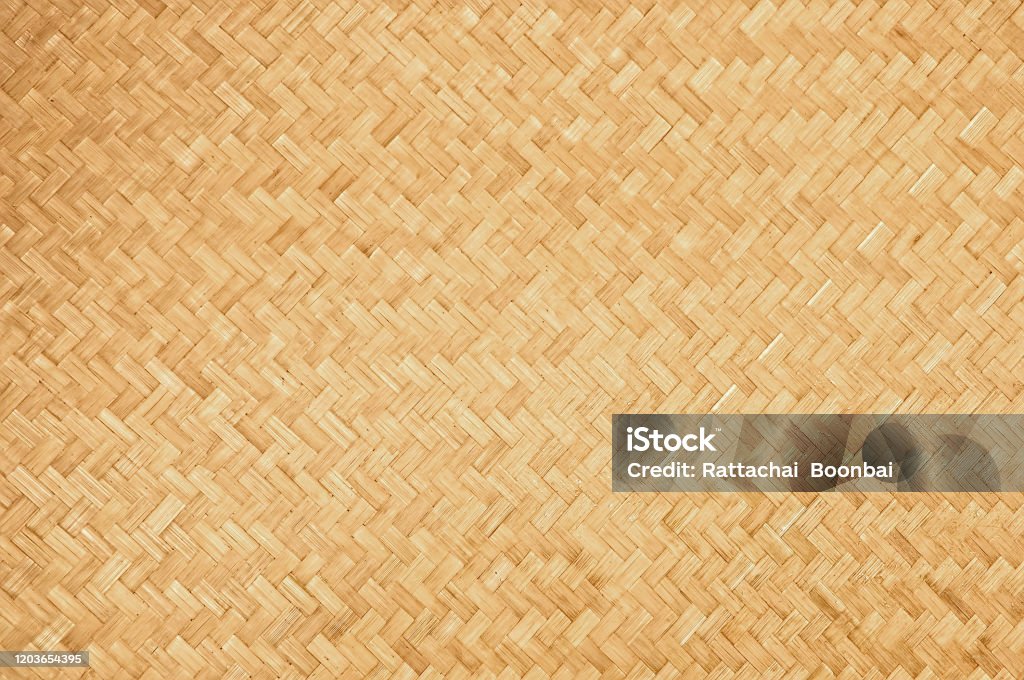 Handcraft natural woven bamboo texture background Rattan Stock Photo