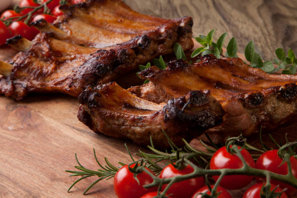 istock Grilled Pork Ribs On Wooden Board 1203654622