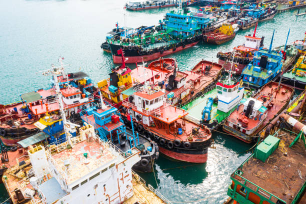 istock Ship maintanence in a floating dock, Tsing Yi, Hong Kong 1203659895
