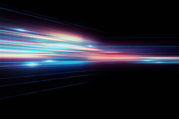 istock Light speed zoom travel in Deep space  background 3d illustration. 1203664056