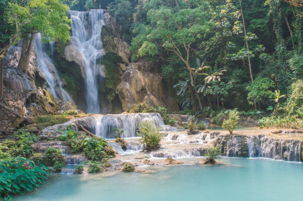 istock Breathtaking Kuang Si Waterfall Cascades, Luang Prabang, Laos 1203678445
