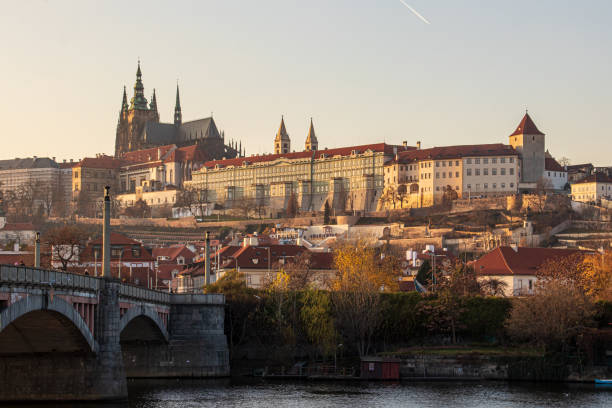 istock River Vltava with Prague castle, day time 1203681289