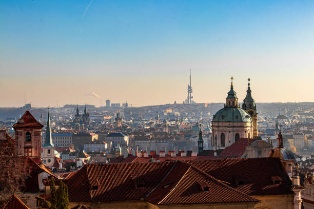 istock Skyline of Prague from castle, morning time 1203681295