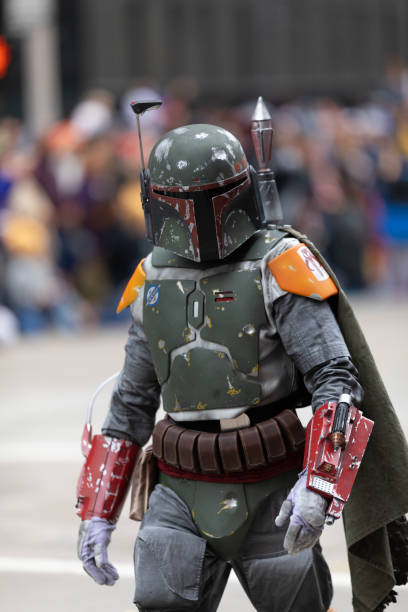 h-e-b thanksgiving day parade - boba fett stock-fotos und bilder