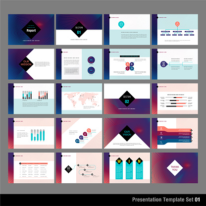 A set of 20 modern presentation template.