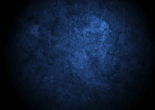 Vector illustration of Dark blue grunge textural concrete wall background