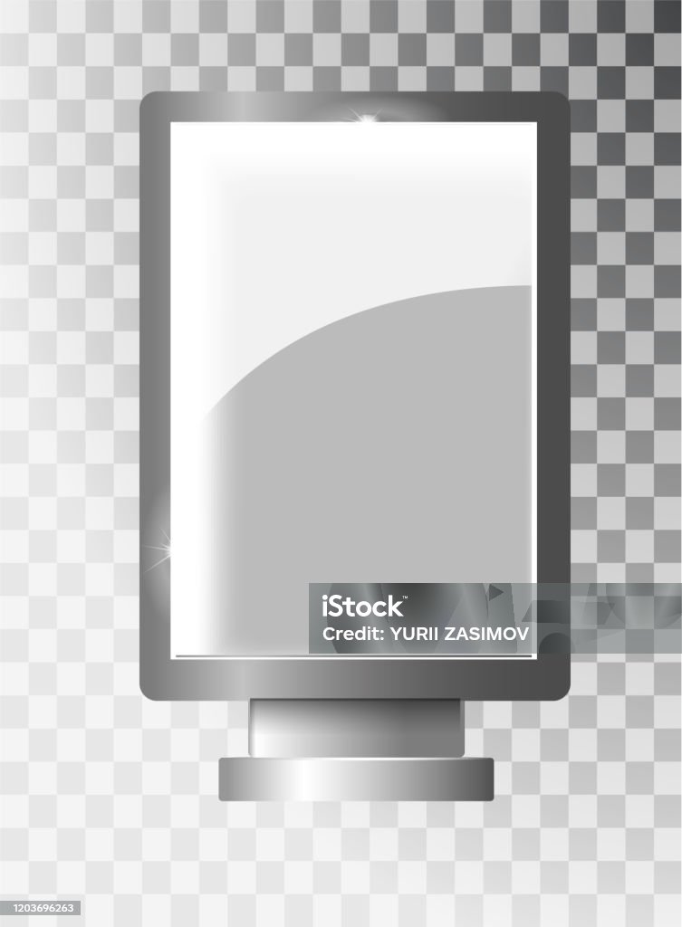Light Background Design Box Realistic Vector Light Box Template On White Background Stock ...