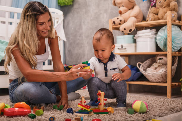 istock Classic toys for development of motor skills 1203698092
