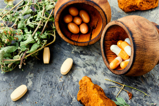 istock Medicine herbal pills 1203698648