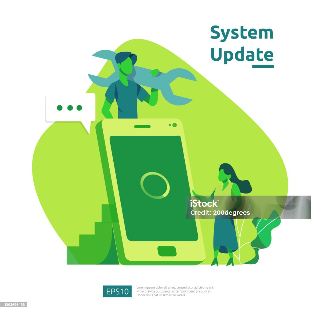 Operations Update Picture Update Progress Concept Of Operation System Data Synchronize Process ...