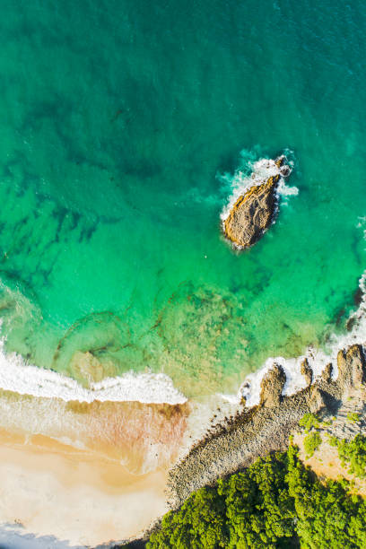 istock Looking down at New Chums Beah, Coromandel. 1203701415