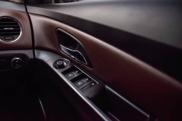 Car interior details, car doors.