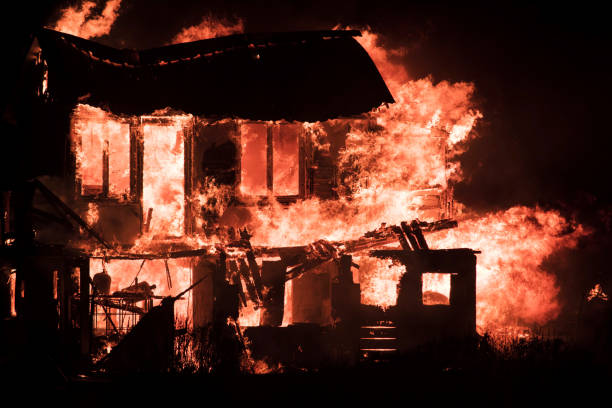istock spectacular house fire at night 1203708957
