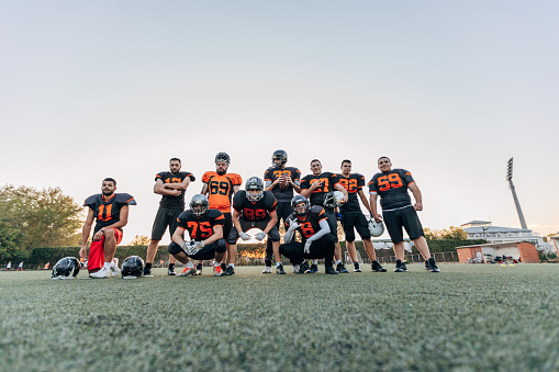 Group of American football players