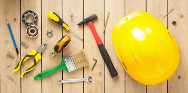 istock set of tools and instruments at wooden table background 1203712233