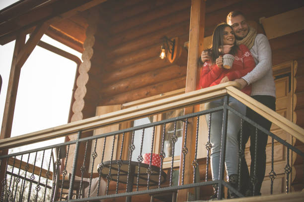 istock Romantic weekend getaway in a fresh winter air and keeping warm with cuddles 1203714396