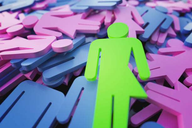 istock Third gender and sexual identification concept. Transsexual symbol. 3D rendered illustration. 1203715876