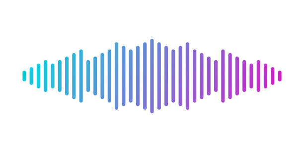 musik-audio-sound-wave-weiß-hintergrundvektor - singen grafiken stock-grafiken, -clipart, -cartoons und -symbole