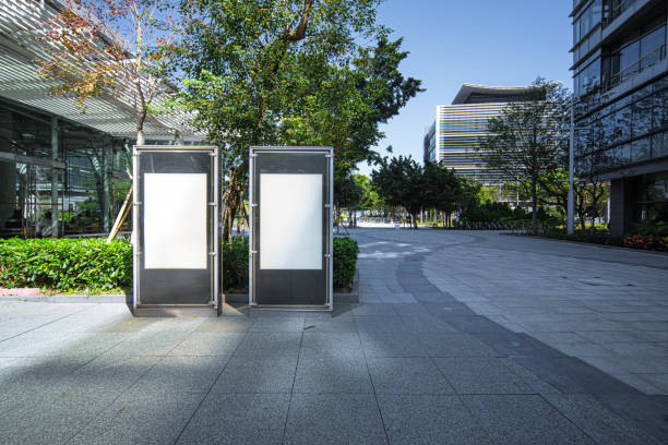 istock Blank street billboard poster stand 1203717523