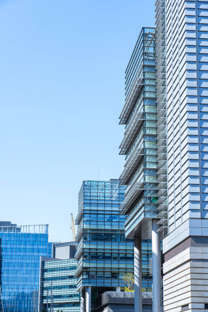 istock Windows. The glass facade of the building 1203717847