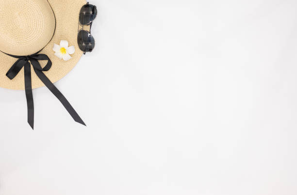 istock top view of beach cap on desk 1203718770