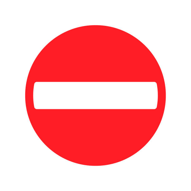 No entry road sign icon shape. Traffic Prohibition logo symbol. Vector illustration image. Isolated on white background. Not allowed direction sign. No trespassing. No entry road sign icon shape. Traffic Prohibition logo symbol. Vector illustration image. Isolated on white background. Not allowed direction sign. No trespassing. zoning out stock illustrations