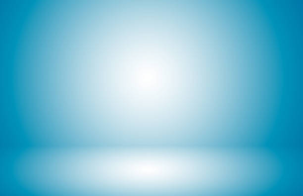 Empty Blue Room background. Horizontal composition with copy space.