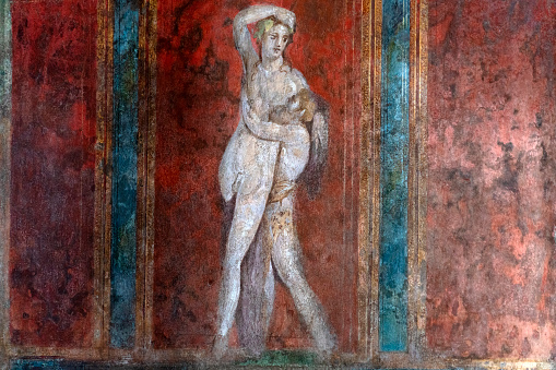 pompei ancient ruins paintings and mosaic