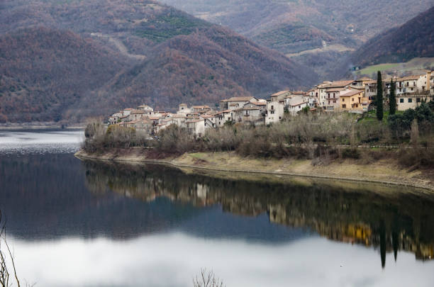 istock Hike in the central Apennines, the artificial lakes 1203722212