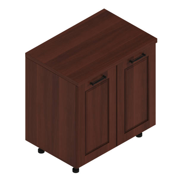 istock Furniture module. Furniture and kitchen equipment isolated on white background. 3D rendering. 1203723520