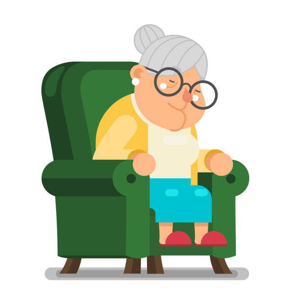 193 Sleeping Grandma Illustrations & Clip Art - iStock | Old lady