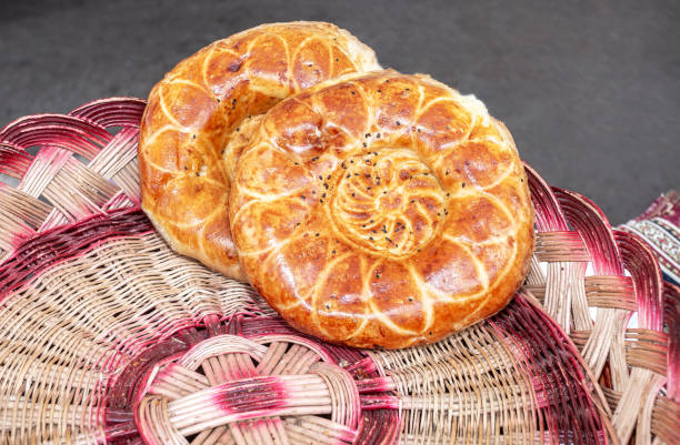 istock Traditional appetizing flatbreads with sesame seeds from the tandir 1203728454