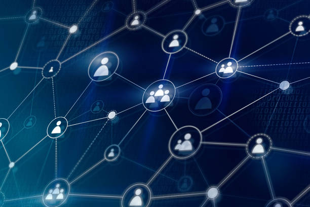 istock Social networking and business team connection concept. Digital web network of people. 1203728704