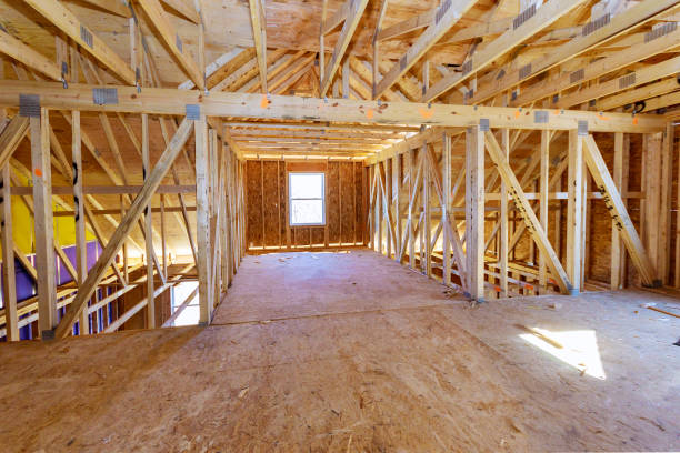 istock House attic under construction walls and ceiling material in wooden frame 1203731339
