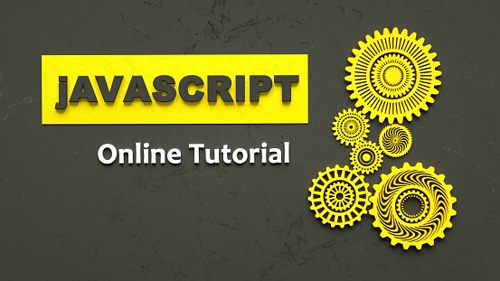 3d Illustration Of Advertising Signboard Of Javascript Online Tutorial ...