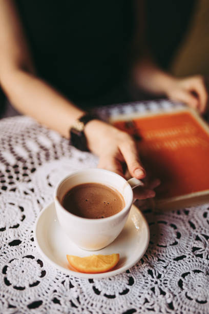 istock Hand take a hot chocolate in cafe 1203740694