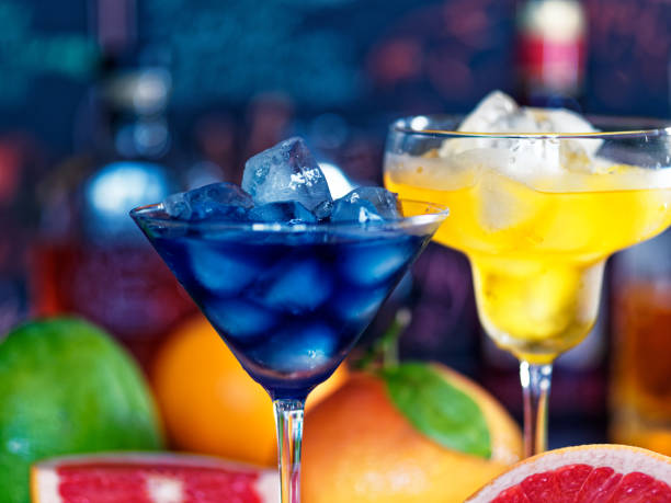 istock Layered cocktails with grapefruit and orange 1203740906