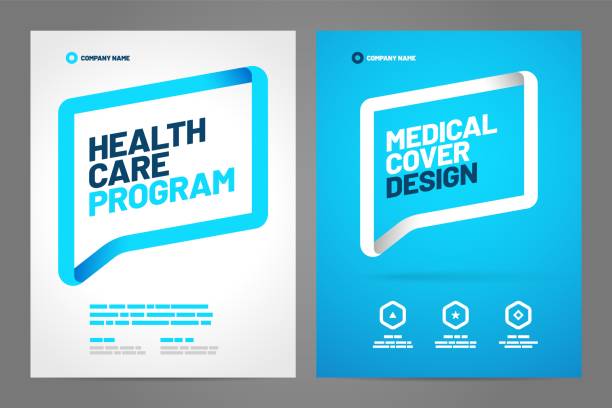 ilustrações de stock, clip art, desenhos animados e ícones de layout template, brochure background. vector design. a4 size for poster, flyer or cover. - health plan