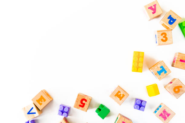 istock Frame from developing wooden blocks, cars and puzzles 1203751997