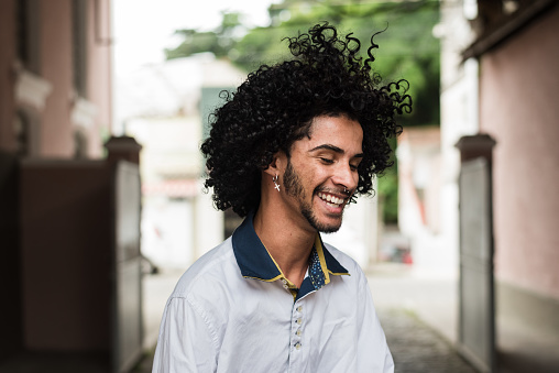 Curly Hair College Student Stock Photo - Download Image Now - Gay Person,  Diversity, University - iStock