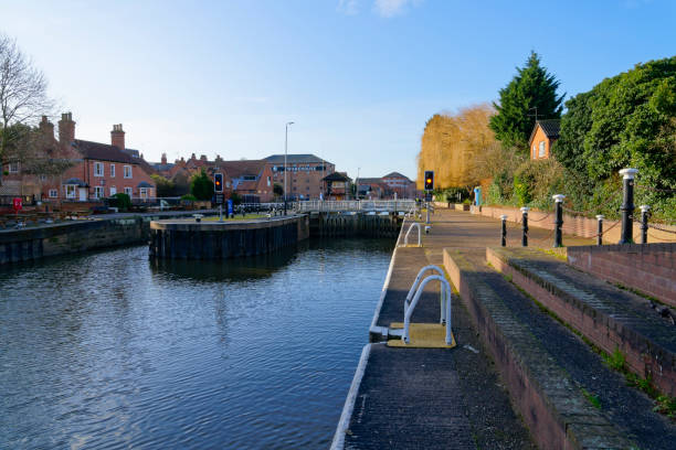 istock Lock complex on the River Trent at Newark on Trent 1203757764