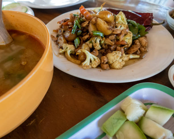 istock Burmese dishes in rural Myanmar 1203757892