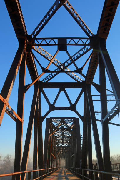 istock Old, no longer used, 1912, Carpenters Bluff Bridge 1203760768