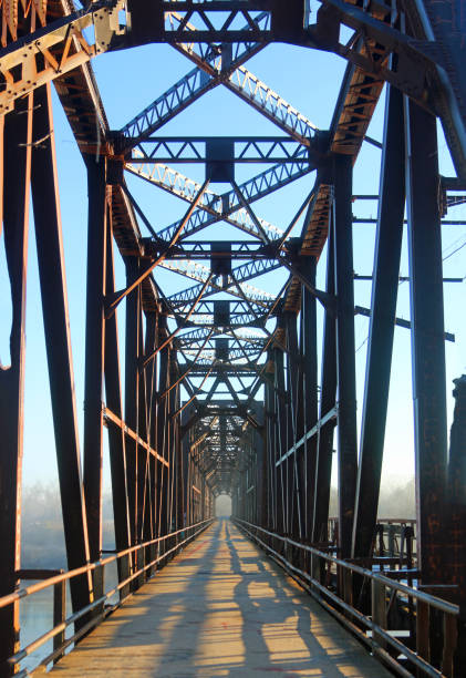 istock Old, no longer used, 1912, Carpenters Bluff Bridge 1203760785