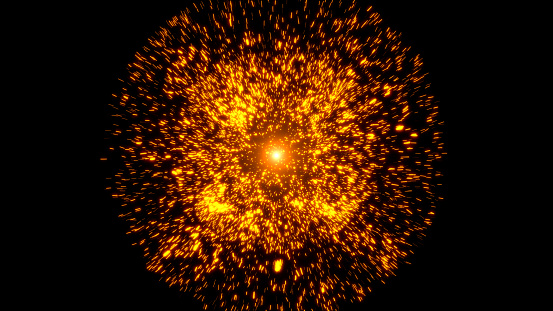 Exploding, Sparks, magic, Circle, Door